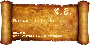 Magyari Belinda névjegykártya